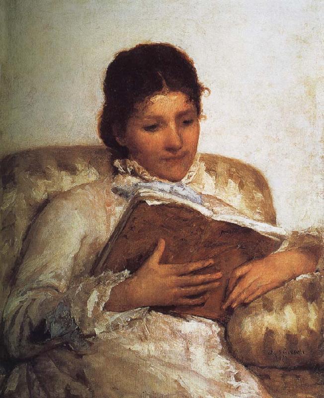 Mary Cassatt Reading the book oil painting picture